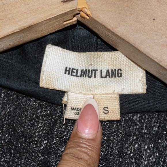 Vtg Helmut Lang Made in USA light Moto jacket Top In Black Size Small - Picture 2 of 12